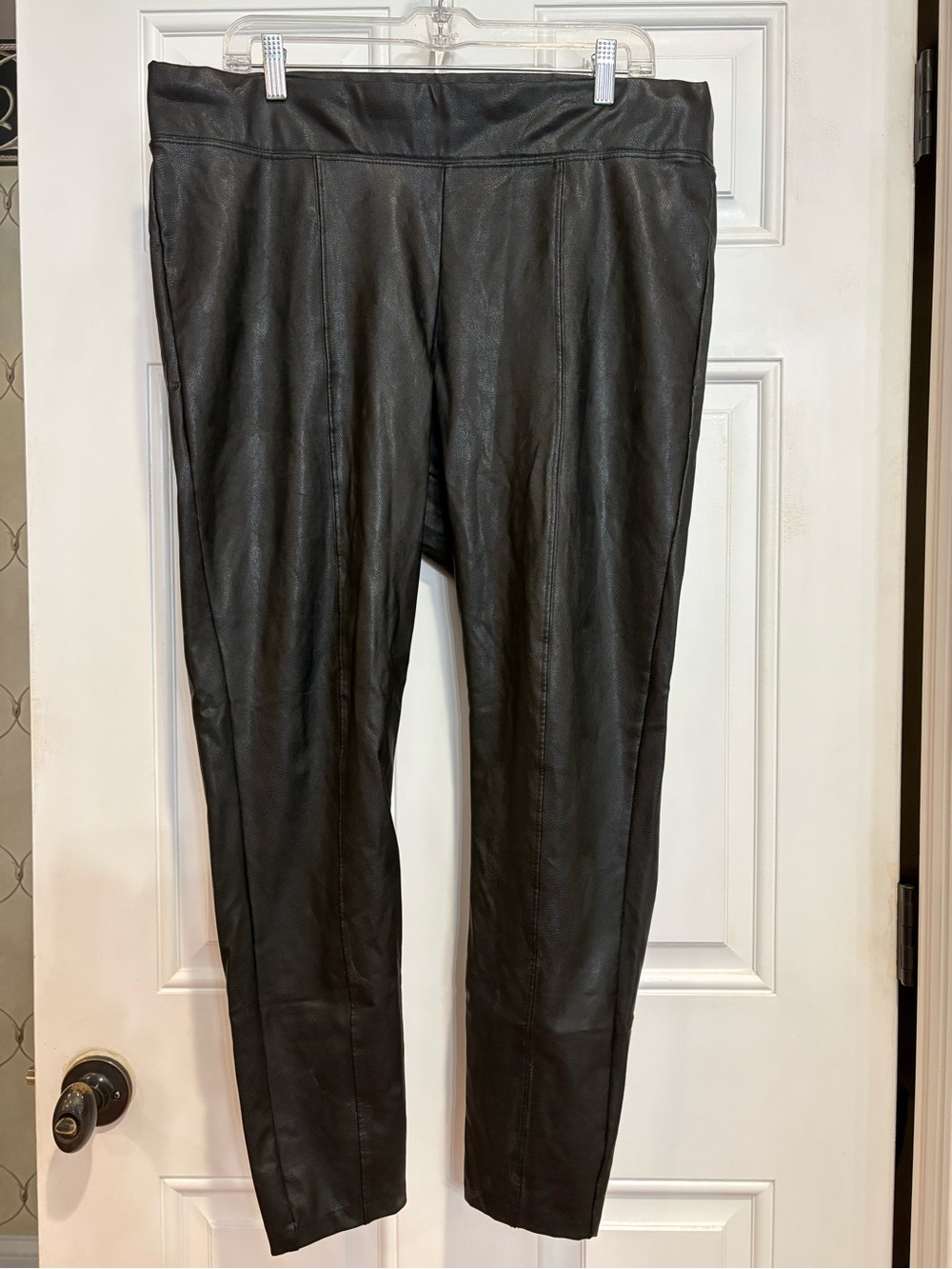 Old Navy Stevie High Rise Black Faux Leather Leggings, Size XL